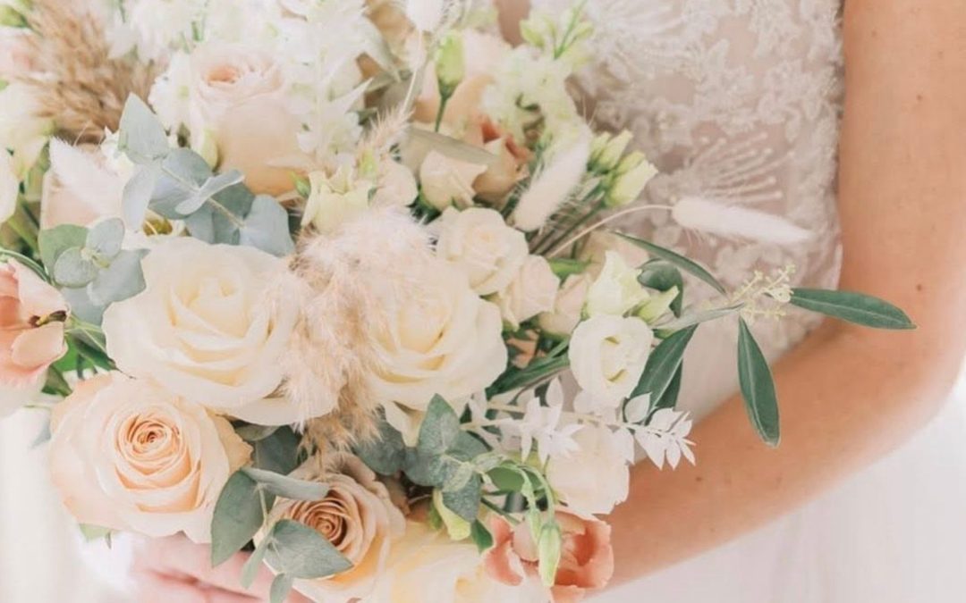 Soft Muted Shades Of Champagne & Blush At Bourton Hall