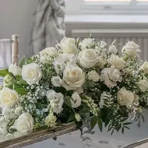Wedding Ceremony Table White flowers
